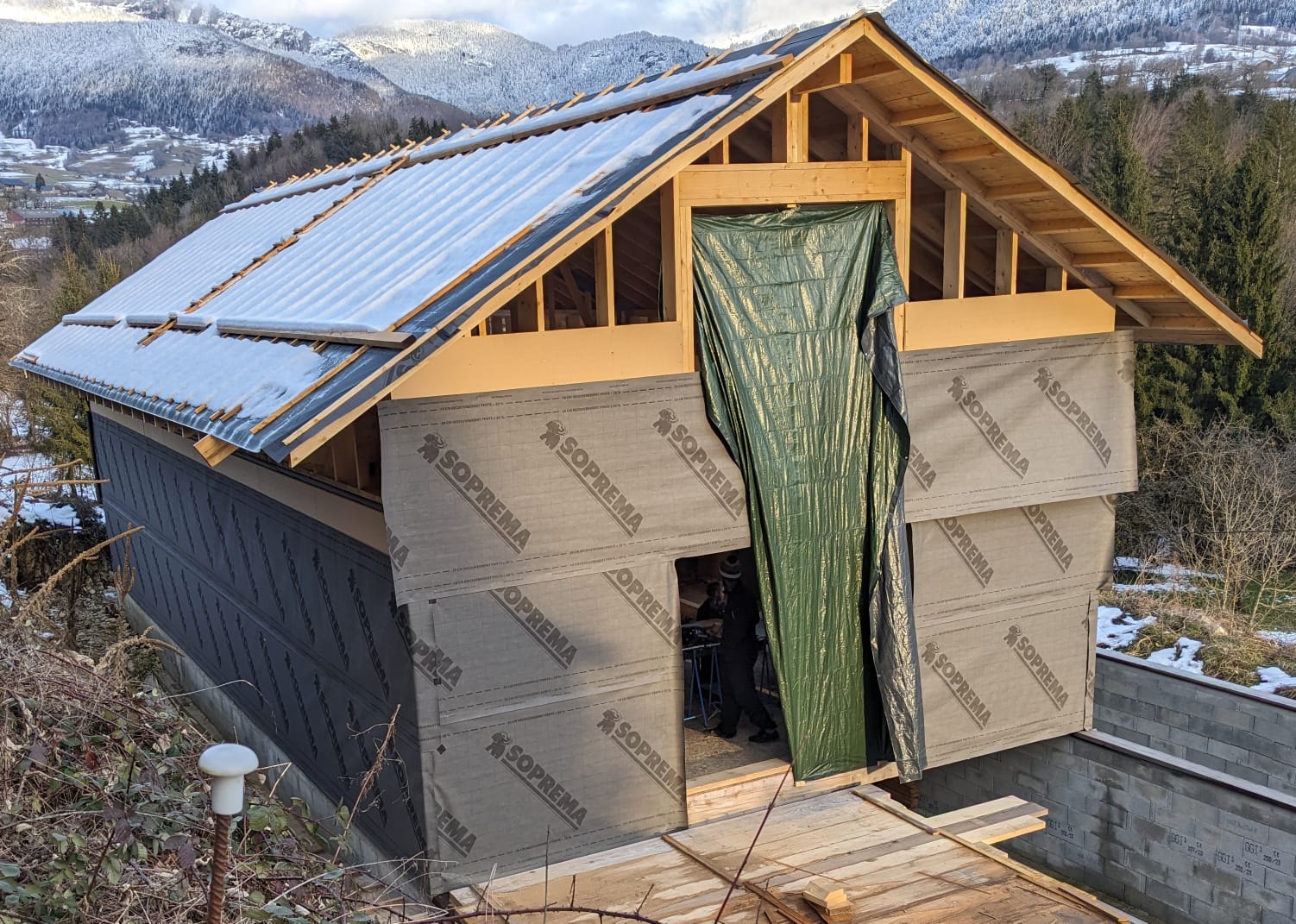 Visite de chantier dans les Bauges le 15 mars